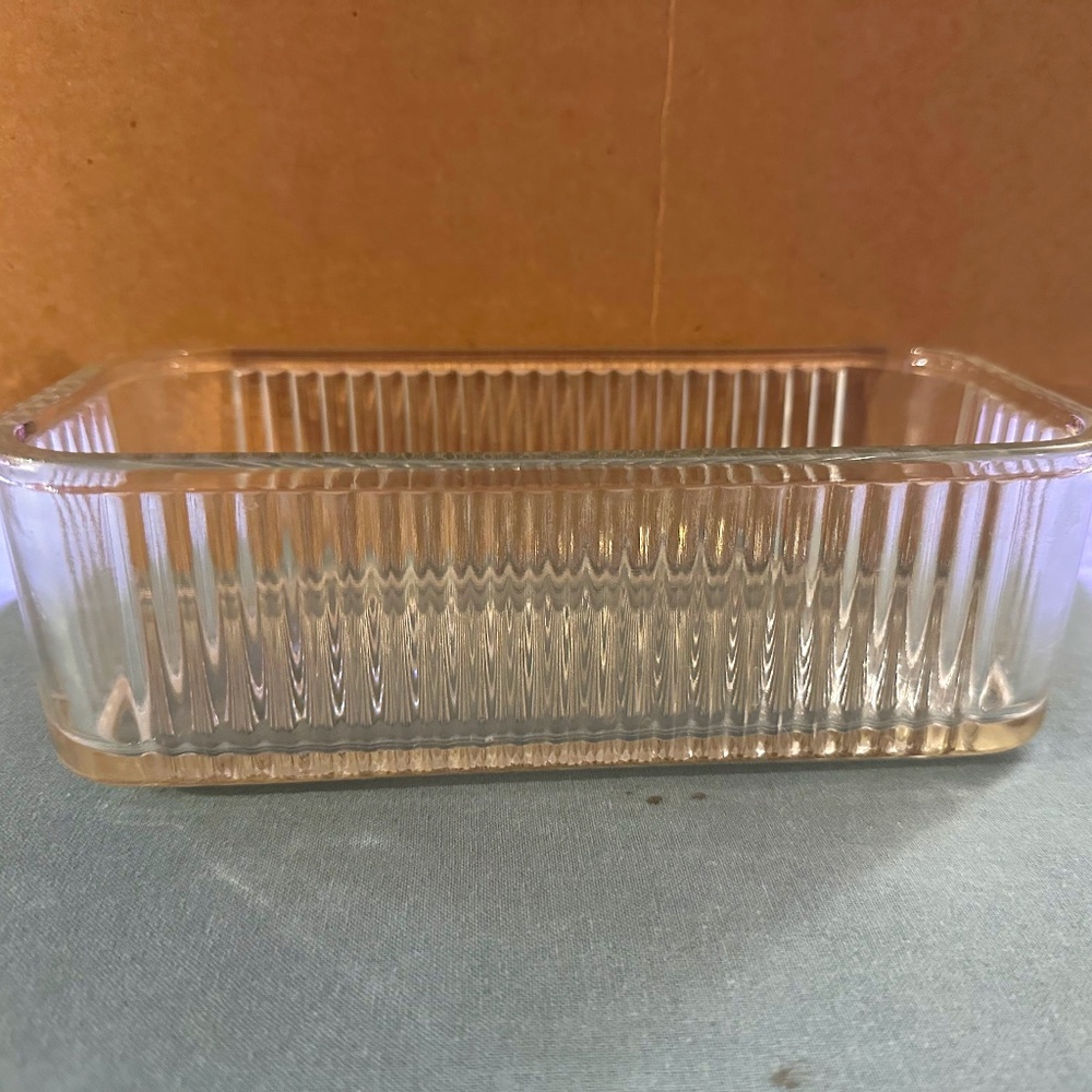 Vintage Federal Clear Glass Refrigerator Dish